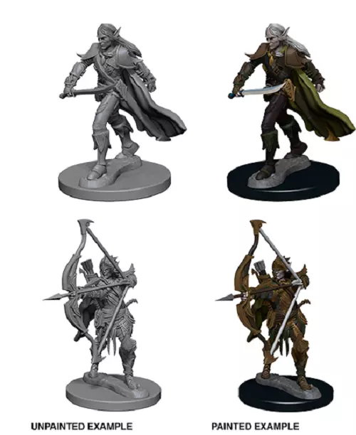 Pathfinder Deep Cuts Unpainted Miniatures: Elf Fighter Male – WizKids