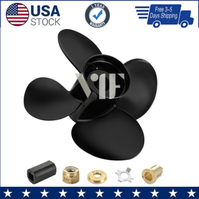 13 1/4 x17 Aluminum Boat Propeller for Mercury Engines 40-140HP 4-Blade 15Tooth