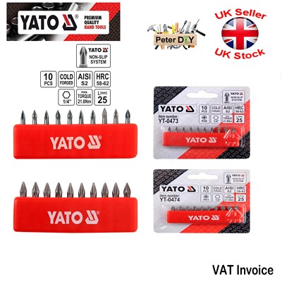 Yato Professional RUTSCHFEST 25 mm (1'') YT-0473-4 BITS PHILLIPS PH0 PH1 10 STCK.
