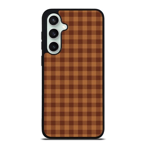 For Samsung A15 A16 S23 S24 S25 Ultra FE Flexible Cases brown beige tartan plaid - 第 6/25 張圖片