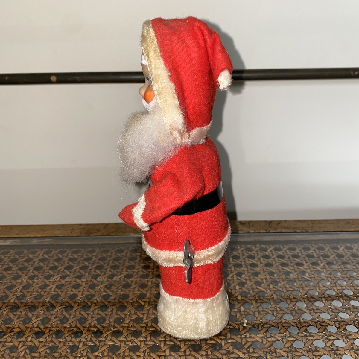 Vintage Alps Mechanical Santa Claus Christmas Japanese Wind Up Toy