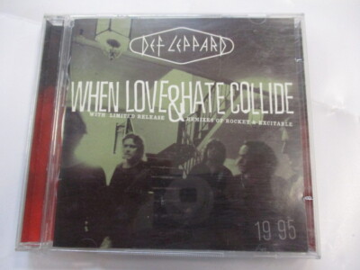 DEF LEPPARD - WHEN LOVE AND HATE COLLIDE - CD SINGLE 3 TRACKS EX/EX 1995