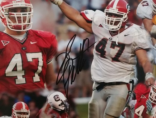 David Pollack Georgia Bulldogs Autographed 11x14 Photo Collage 2x SEC DEF POY - Picture 2 of 2