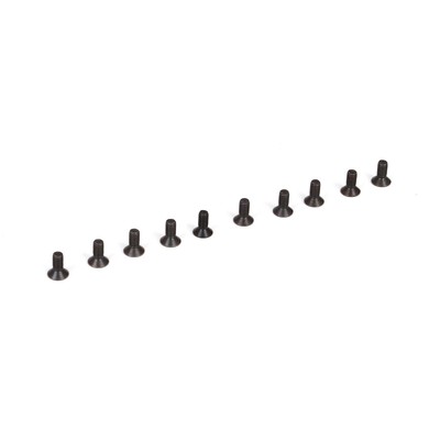 Team Losi Racing Flat Head Screws M2.5 x 6mm 10 TLR235003 Elec Car/Truck