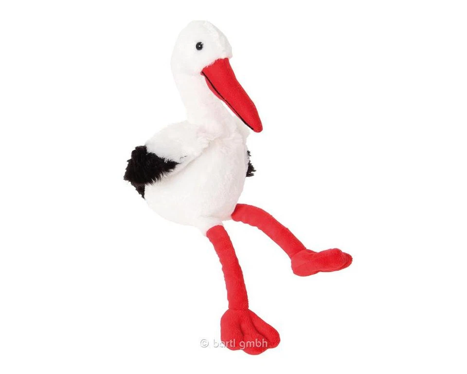 INWARE STORCH Stofftier Plüschtier Geburt Klapperstorch Geschenk Adebar Kuscheltier NEU