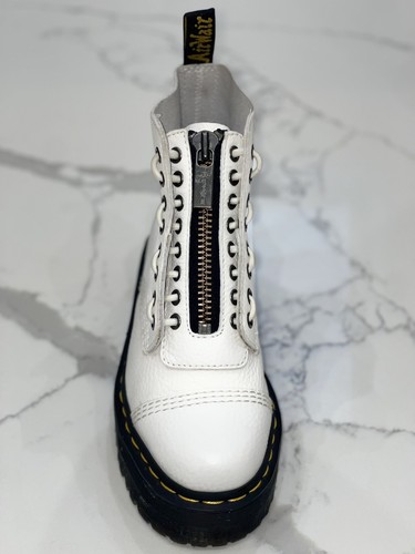 Dr MARTENS SINCLAIR Platform BOOTS Leather White Milled Nappa UK 4 EU 37 US 6 - Picture 5 of 18