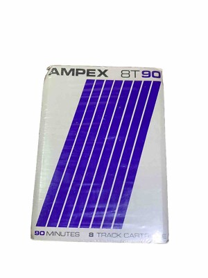 NOS Ampex 8T90 8 Track 90 Minute Blank Factory Sealed