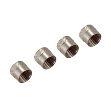 Genuine Bmw Stainless Steel Valve Stem Cap Set Four New 36121120779