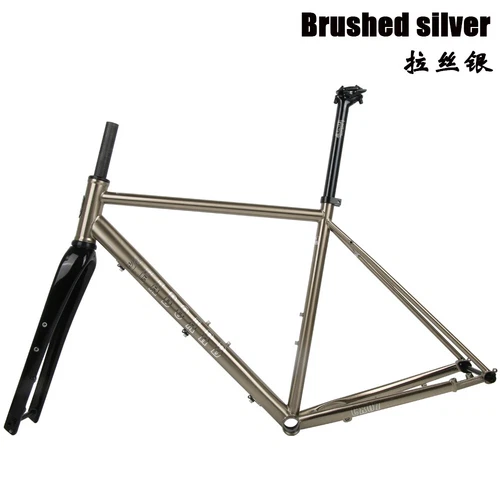 700C Carbon Road Bicycle Frameset Steel Gravel Off-Road Bike Frame Disc Brake - Picture 12 of 36