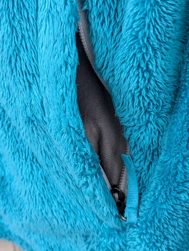 The North Face Osito Fuzzy Fleece Jacket Girls XL/ 18 Teal Full Zip Athleisure - Picture 7 of 14