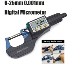 Digital Outside Micrometer 0.001mm Electronic Micrometers Caliper Gaugeu 0-25mm