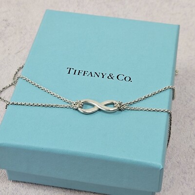 Tiffany Sterling Silver Infinity Tiffany Blue Infinity Necklace