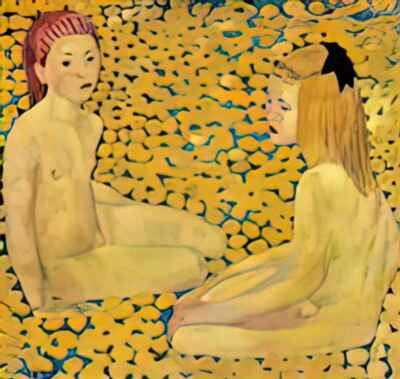 Cuno Amiet Foto A4 Die gelben Mädchen 1931