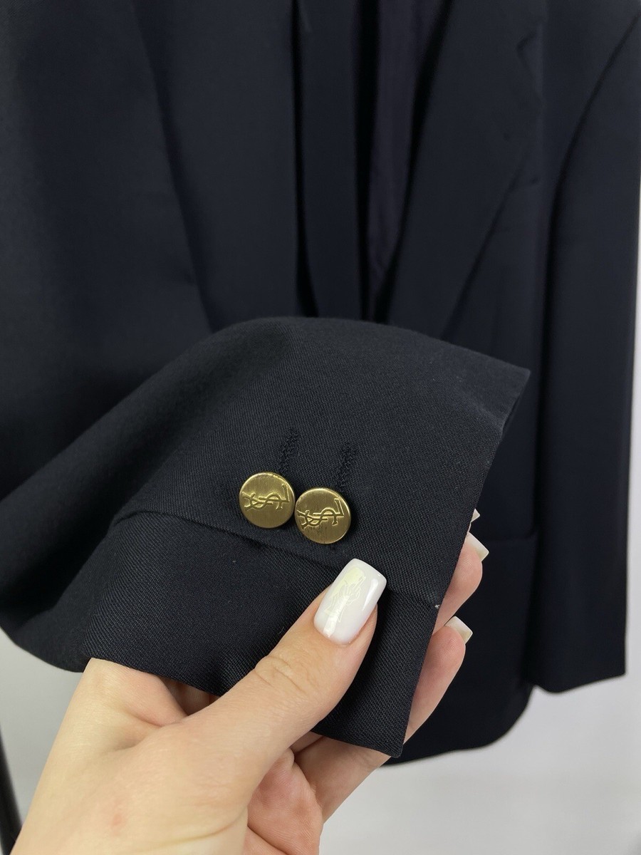 Yves Saint Laurent Vintage Gold Buttons Jacket size 27 ( L-XL ) | eBay
