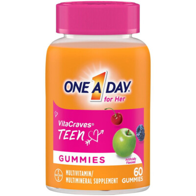 One A Day - Teen for Her - VitaCraves - Multivitamin Gummies - 60 Count