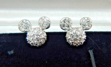 Walt Disney World Mickey Mouse Head Pierced Earrings Nice Heavy  W59