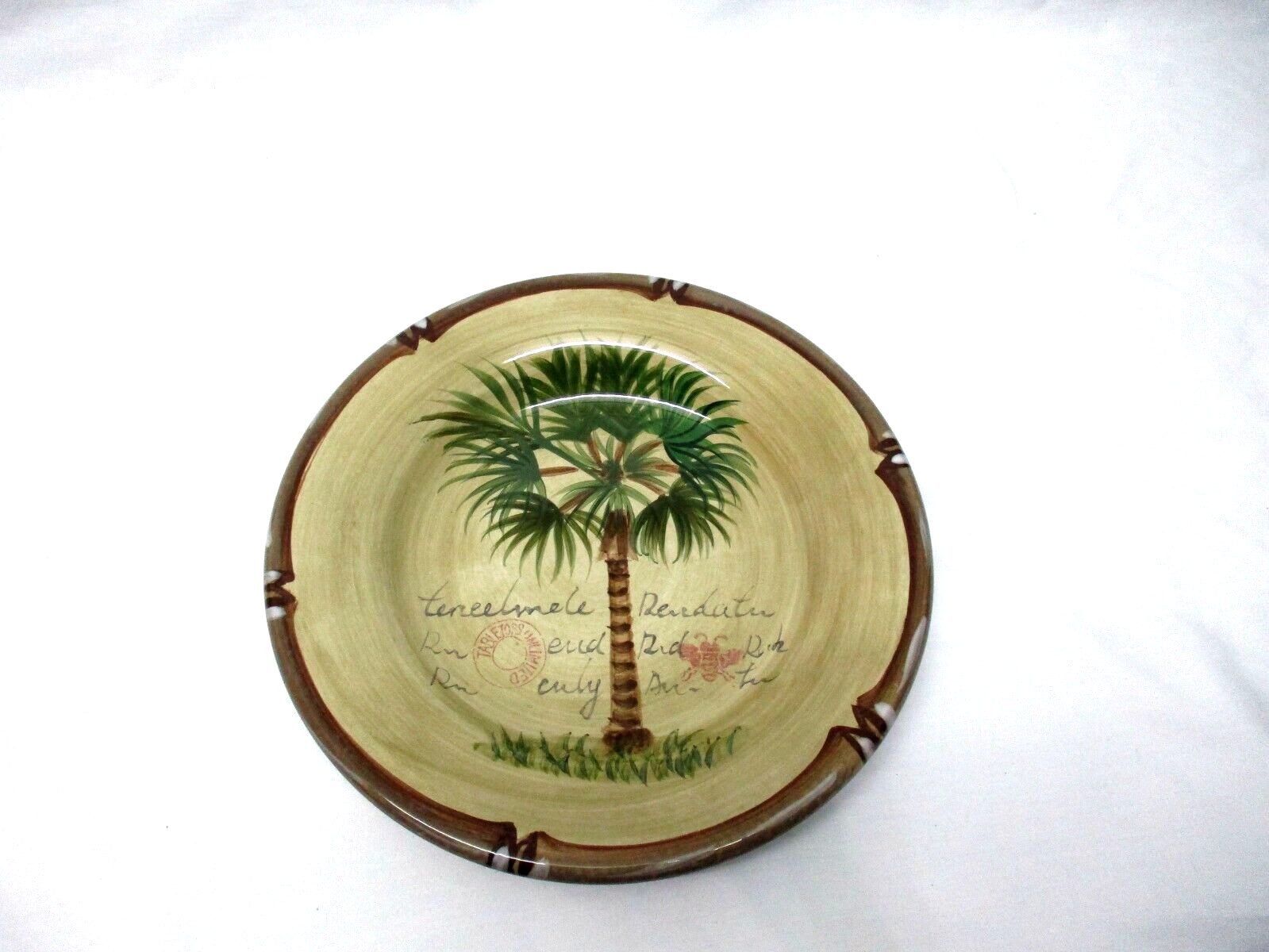 Tabletops Unlimited Bora Bora Hand Painted 83/4" Salad PlatesSet Of 2