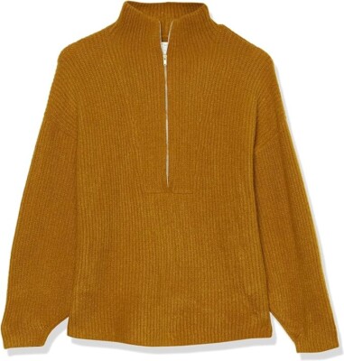 Amazon Essentials Damen Stretch-Pullover aus mittelgrobem Strick mit halblangem