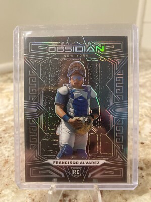 2023 Panini Chronicles Obsidian FRANCISCO ALVAREZ ROOKIE RC # 42 NEW YORK METS
