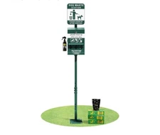 Mini Pet Waste Station-Glow In The Dark-Includes 600 Dog Poop Bags & Sanitizer