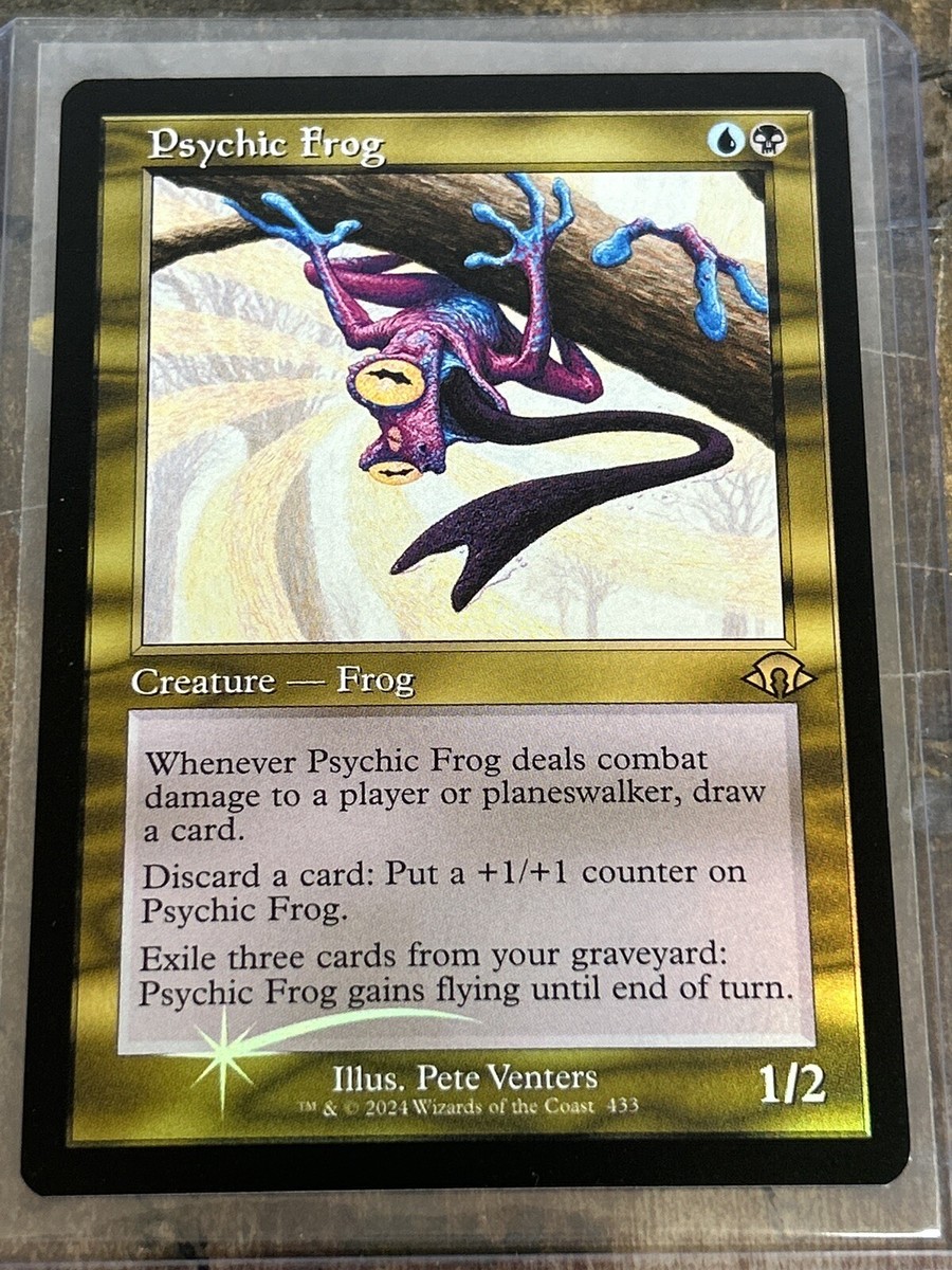 Psychic Frog FOIL LP Retro Frame (Slight Warp!) MTG MH3 Psychic Frog FOIL LP Retro Frame (Slight Warp!) MTG MH3