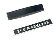 Porta Targhetta Plastica + adesivo Sella Vespa PX 1 serie 125 150 200 #