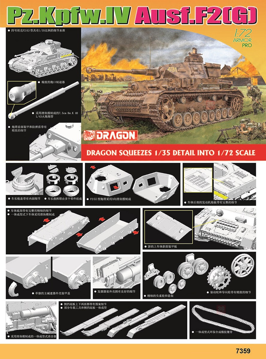 ゆう Dragon model 7359 1/72 Germany Pz.Kpfw.IV Ausf.F2(G) Model
