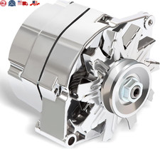 3 Wire Alternator for Chrome Self Exciting Street Rod GM 350 BBC SBC 100Amp