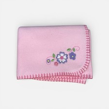 Parent s Choice Pink w/ Flowers Fleece Baby Blanket 30" x 40" Polyester
