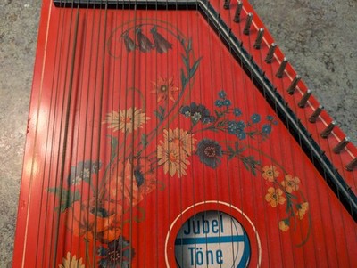 Vintage Jubel Tone Zither Child's Lap Harp From West Germany ~ SEE