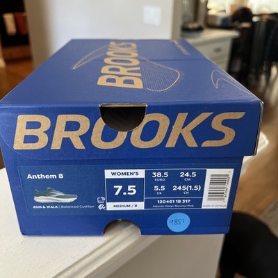 Brooks Anthem 8 Shoe Women's Sz 7.5 Atlantic Deep Skyway Pink 120461-1B-317 NIB