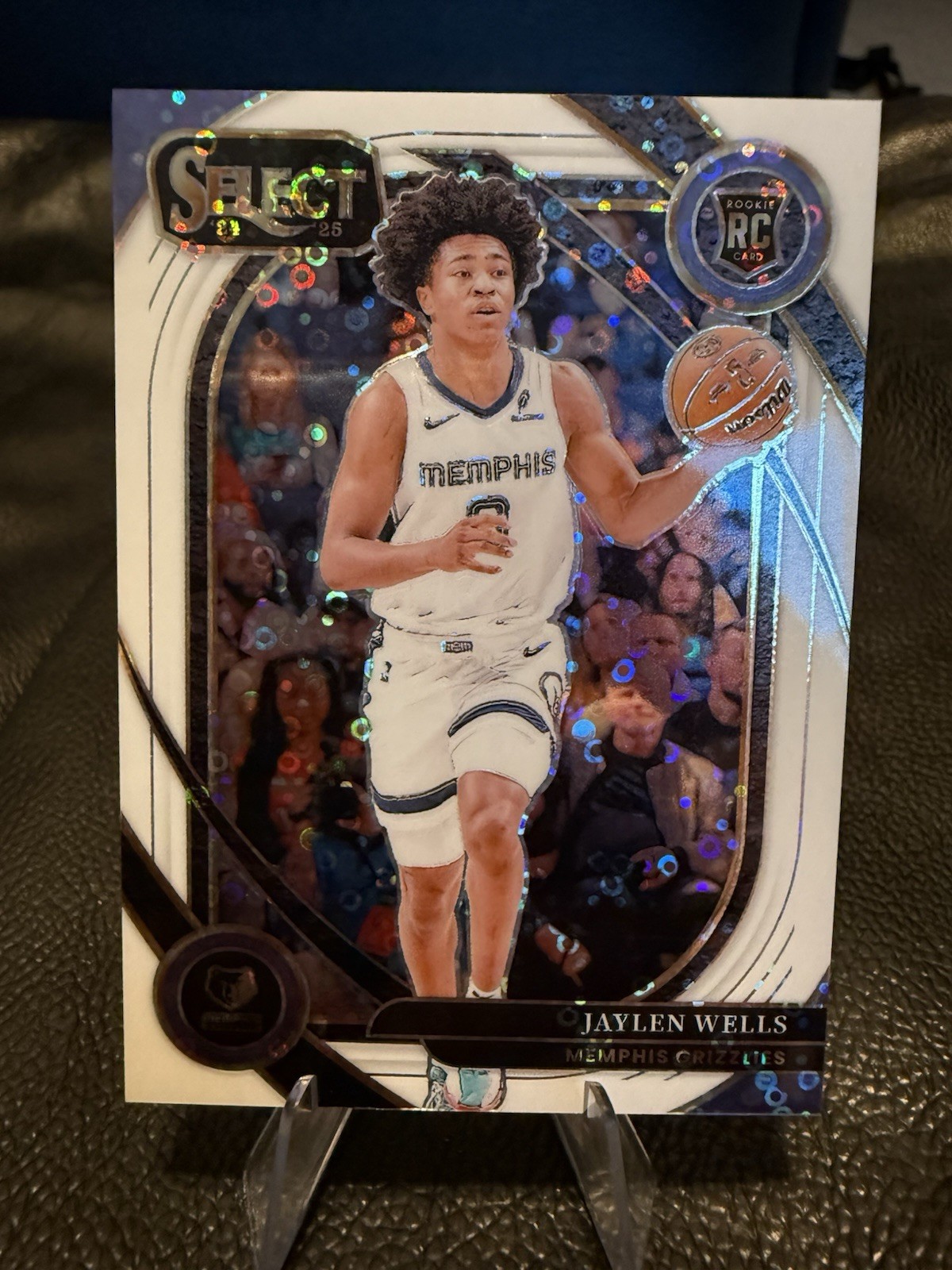 2024-25 Panini Select Courtside Fast Break Disco White Jaylen Wells /75 #267 RC