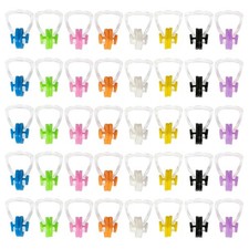Swimming Nose Clips 40 PCS, 8 Colors, Silicone Waterproof, Kids 7 , Adults