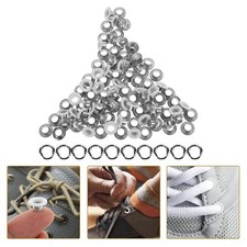 50 Pcs Metal Eyelet Eyelets and Grommets for Paper Decorative Shoelace Buckle