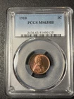 1910 Lincoln Cent PCGS MS63 RB