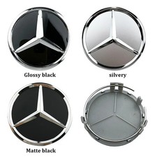 4x Mercedes AMG Radnabenkappen 75mm Silber Felgendeckel Nabenkappen 4x Mercedes AMG Radnabenkappen 75mm Silber Felgendeckel Nabenkappen