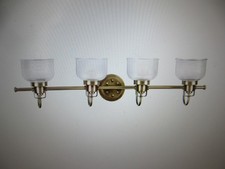 Progress Lighting Archie 35.5 in. 4-Light Gold Vintage Brass Vanity Light