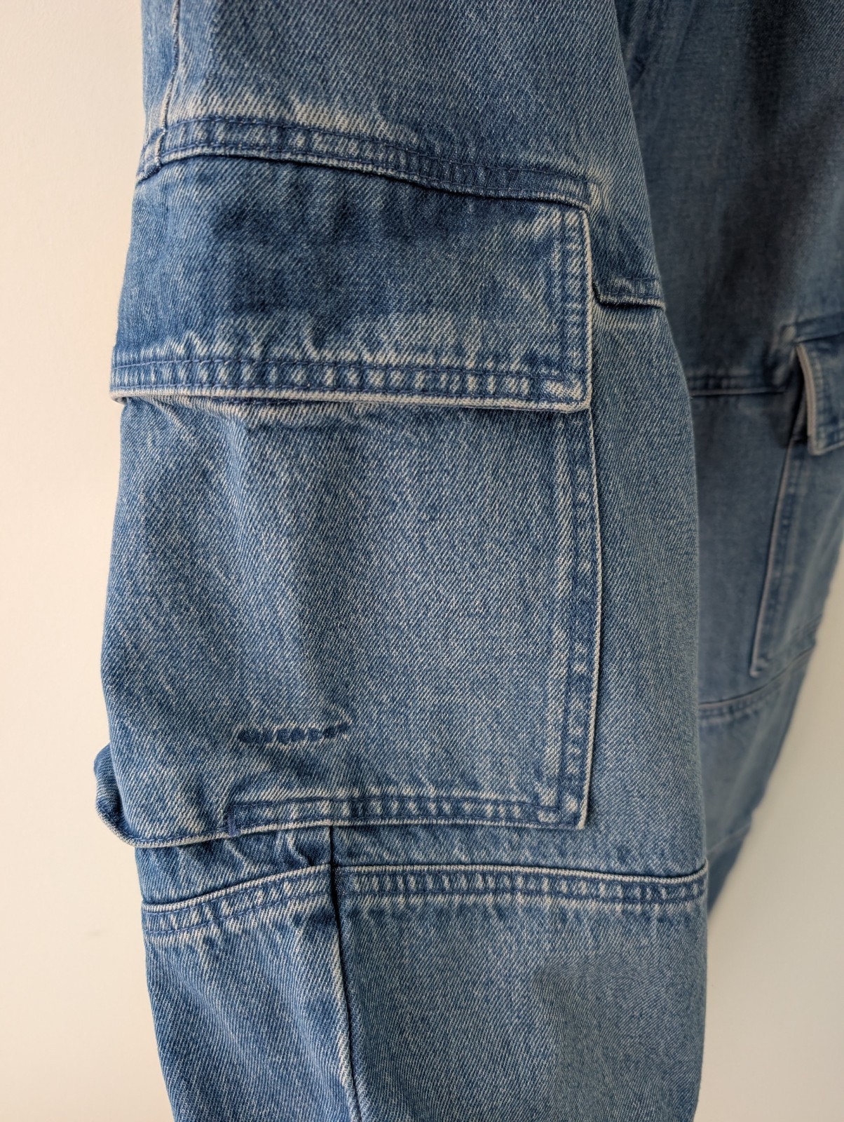 Givenchy Faded Blue Denim Baggy Cargo Jeans Size UK 36 Made in Italy thumbnail 8