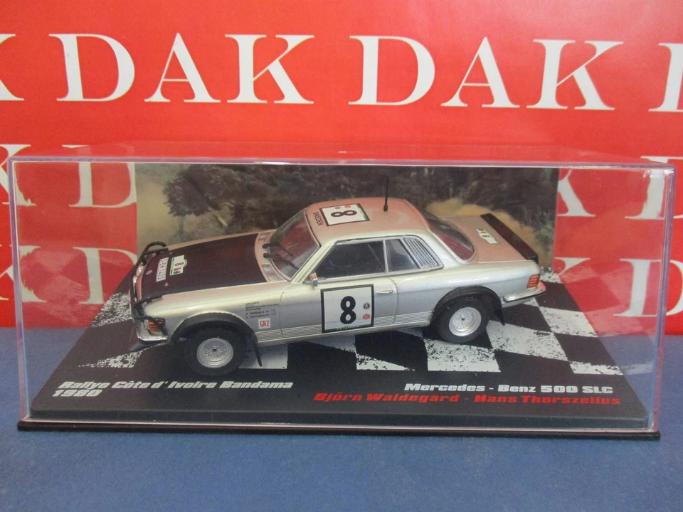 Die cast 1/43 Modellino Auto Mercedes 500 SLC Rally Bandama 1980 B. Waldegard - Immagine 4 di 4
