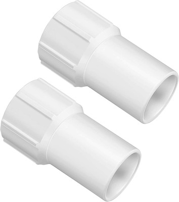 2 Pack 1.5'' Pool Hose Cuff Threaded Replacement for Spiral Wound Vacuum Hose ABS