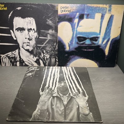Peter Gabriel lot of 3 albums Security, Self Titled & Scratch Geffen