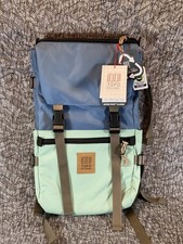 Borsa zaino Topo Designs Rover Pack blu pietra/verde cenere nuova con etichetta