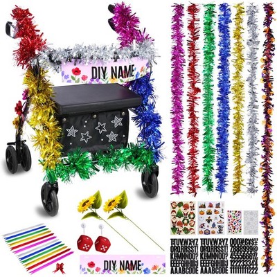 Walker Rollator Decorations Kit for Seniors Adults Women, Funny DIY Decor Acc...