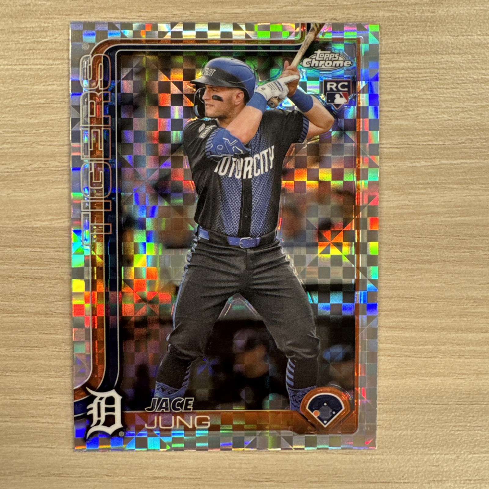 2025 Topps ✨Chrome X-fractor✨#225 Jace Jung (RC) Detroit Tigers 🐯