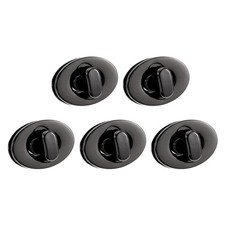 5Pcs Twist Turn Locks Aluminum Alloy Oval Turn Lock Clasp for Purses Bag, Black