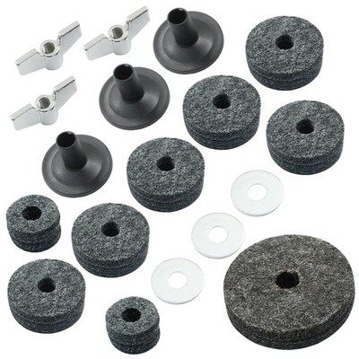 Piutouyar 18 Pcs Grey Cymbal Replacement Accessories Set, Stand