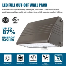 125W 100W 75W 50W Wall Pack Light LED FULL CUT-OFF CCT Yard Home Area Lighting
