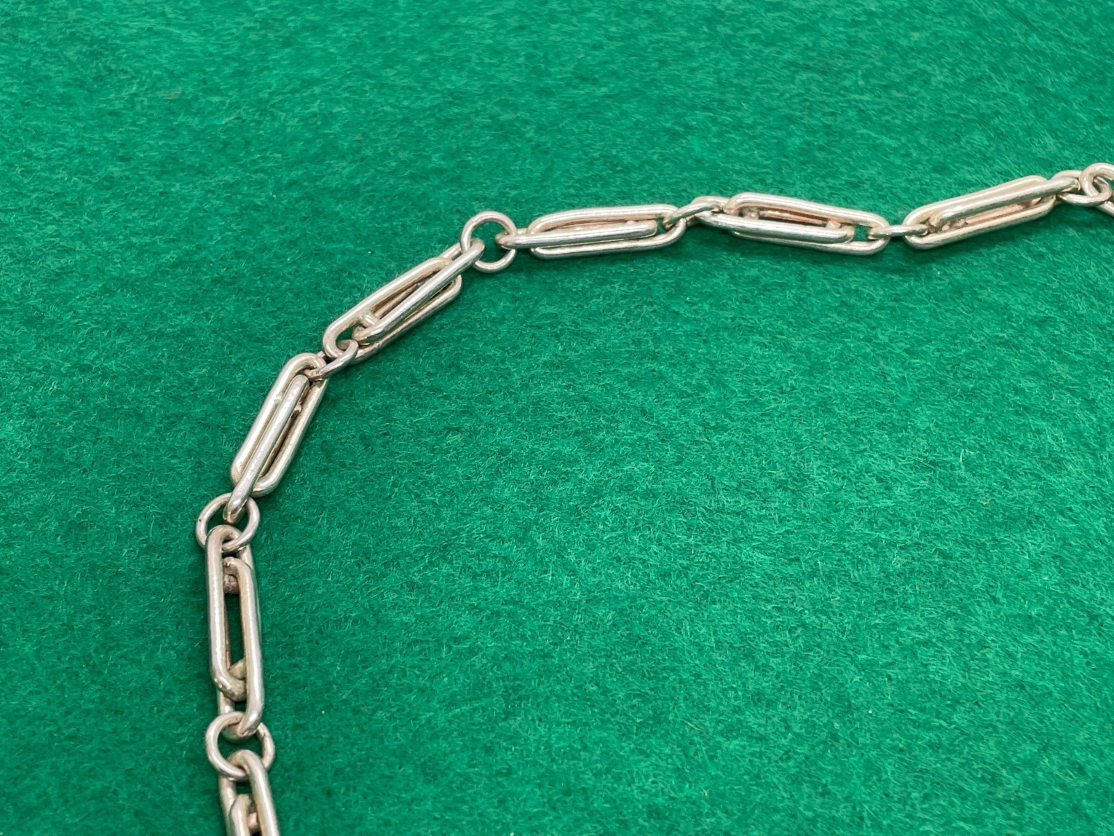 SOLID STERLING SILVER TROMBONE LINK NECKLACE 51.2… - image 3