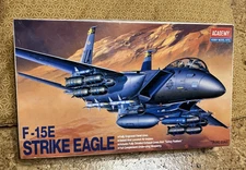 ACADEMY Brand F-15E Strike Eagle Hobby Model Kit 1:72 Scale COMPLETE in Open Box