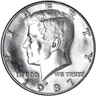 1987 P Kennedy Half Dollar Uncirculated from Mint Set